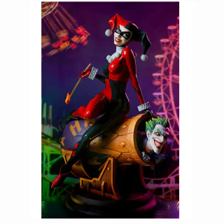 Estátua Arlequina e Coringa - DC Comics - Diorama - Sideshow