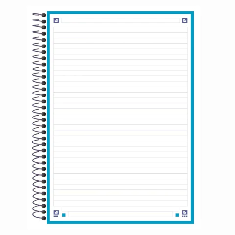 Caderno Oxford Azul Capa Dura Pautado 1 Matéria 80 Folhas 20x27,5cm 3379