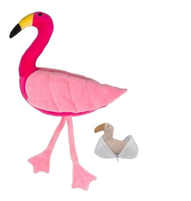 Pelúcia Bichos De Pano Flamingo Grávida Com 1 Filhote 5179 Pelúcia Bichos De Pano Flamingo Grávida Com 1 Filhote 5179