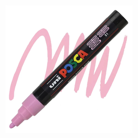 Caneta Posca Uni Pc-5m Rosa Claro 1.8-2.5mm #51 6891