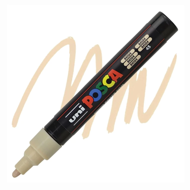 Caneta Posca Uni Pc-5m Bege 1.8-2.5mm #45 7461 Caneta Posca Uni Pc-5m Bege 1.8-2.5mm #45 7461