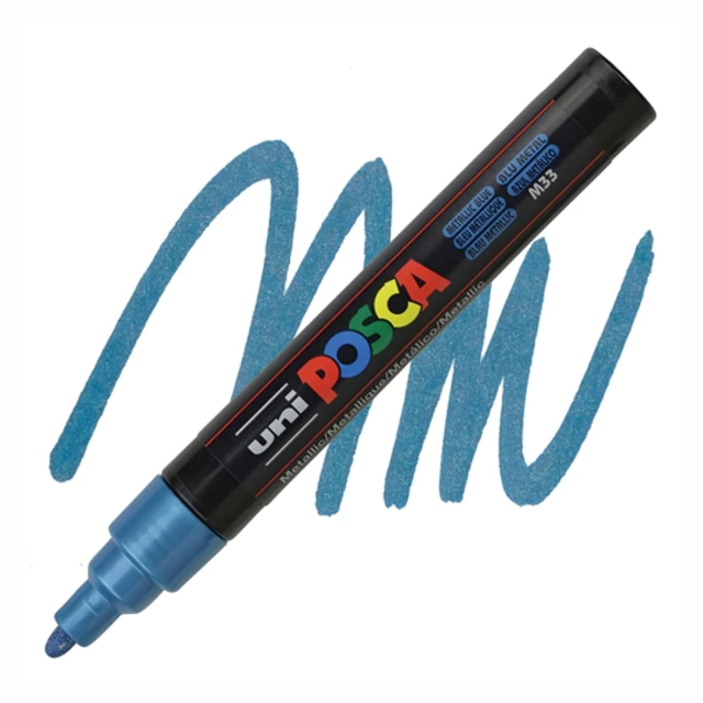 Caneta Posca Uni Pc-5m Metallic Blue 1.8-2.5mm #M33 3554 Caneta Posca Uni Pc-5m Metallic Blue 1.8-2.5mm #M33 3554