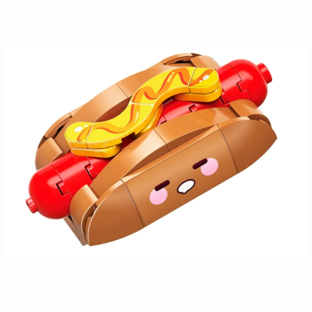 Bloco de Montar Build & Fun Cachorro Quente Qman 62 Peças 35017-2 Bloco de Montar Build & Fun Cachorro Quente Qman 62 Peças 35017-2