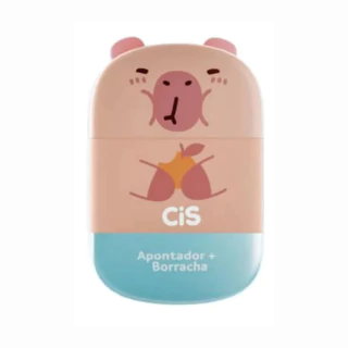 Apontador + Borracha Capivara Cor Azul 5.8358 CIS 0742