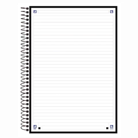 Caderno Oxford Preto Capa Dura Pautado 1 Matéria 80 Folhas 20x27,5cm 3331