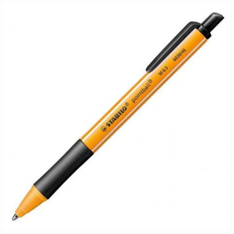 Caneta Esferográfica Stabilo Pointball Preta 0.5mm 6030/46