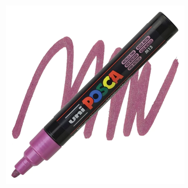 Caneta Posca Uni Pc-5m Metallic Pink 1.8-2.5mm #M13 3585 Caneta Posca Uni Pc-5m Metallic Pink 1.8-2.5mm #M13 3585