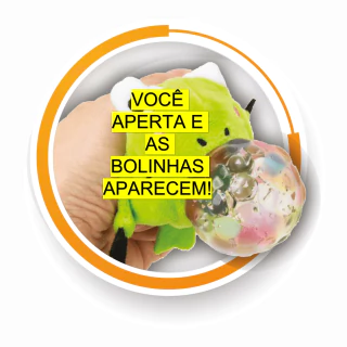 Pelúcia Esmaga Fluffy Série Color Ball Cachorro Marrom 49730 Toyng