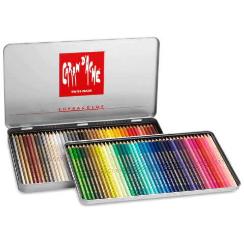 Estojo Lápis Aquarelável Caran D’Ache Supracolor 80 Cores 3888380
