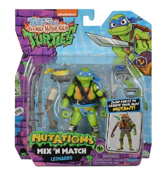 Boneco Leonardo de 10cm Mix 'N Match As Tartarugas Ninja 4682 Boneco Leonardo de 10cm Mix 'N Match As Tartarugas Ninja 4682
