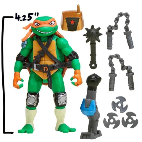 Boneco Michelangelo de 10cm Mix 'N Match As Tartarugas Ninja 4682