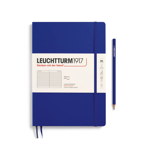 Caderno Leuchtturm1917, Composition (B5) - 123 Páginas, Capa Flex, Pautado, Azul Tinta 372368