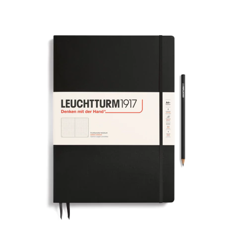 Caderno Leuchtturm1917, Master Slim (A4+) - 123 Páginas, Capa dura, Pontilhado, Preto 321149