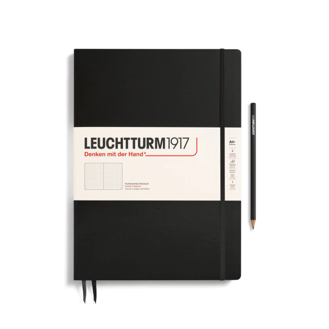 Caderno Leuchtturm1917, Master Slim (A4+) - 123 Páginas, Capa dura, Pontilhado, Preto 321149 - comprar online Caderno Leuchtturm1917, Master Slim (A4+) - 123 Páginas, Capa dura, Pontilhado, Preto 321149 - comprar online
