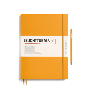 Caderno Leuchtturm1917, Master Slim (A4+) - 123 Páginas, Capa dura, Pautado, Sol Nascente 368143 - comprar online