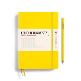 Caderno Leuchtturm1917, Medium (A5) - 251 Páginas, Capa dura, Pontilhado, Amarelo Limão 344800 - comprar online