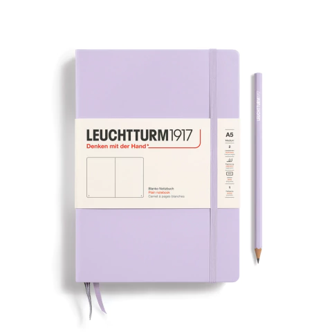 Caderno Leuchtturm1917, Medium (A5) - 251 Páginas, Capa dura, Sem Pauta, Lilás 365480