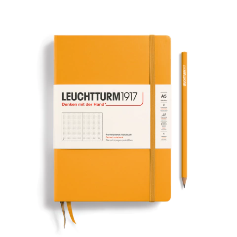 Caderno Leuchtturm1917, Medium (A5) - 251 Páginas, Capa dura, Pontilhado, Sol Nascente 363387