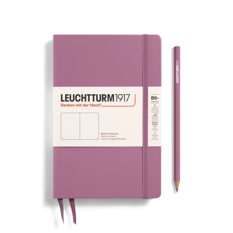 Caderno Leuchtturm1917, Paperback (B6+) - 219 Páginas, Capa Dura, Sem Pauta, Rosa Antigo 372347