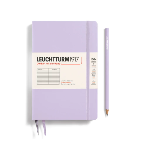 Caderno Leuchtturm1917, Paperback (B6+) - 219 Páginas, Capa Dura, Pautado, Lilás 368492