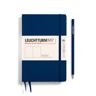 Caderno Leuchtturm1917, Paperback (B6+) - 219 Páginas, Capa Dura, Sem Pauta, Azul Marinho 368508 - comprar online