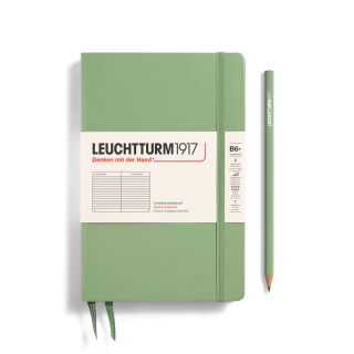 Caderno Leuchtturm1917, Paperback (B6+) - 219 Páginas, Capa Dura, Pautado, Sálvia 368504 - comprar online