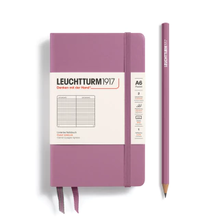 Caderno Leuchtturm1917, Pocket (A6) - 187 Páginas, Capa Dura, Pautado, Rosa Antigo 372355 - comprar online