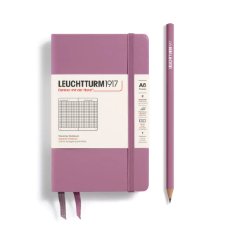 Caderno Leuchtturm1917, Pocket (A6) - 187 Páginas, Capa Dura, Quadriculado, Rosa Antigo 372356 - comprar online