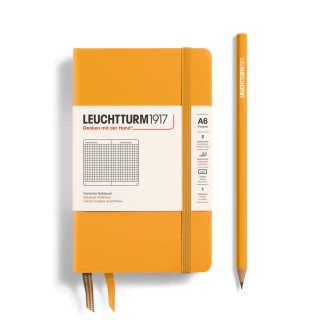 Caderno Leuchtturm1917, Pocket (A6) - 187 Páginas, Capa Dura, Quadriculado, Sol Nascente 365628 - comprar online