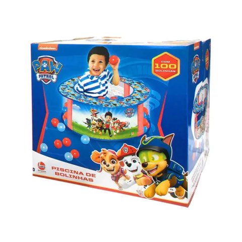 Piscina De Bolinhas Patrulha Canina Com 100 Bolinhas 2482 Lider Brinquedos