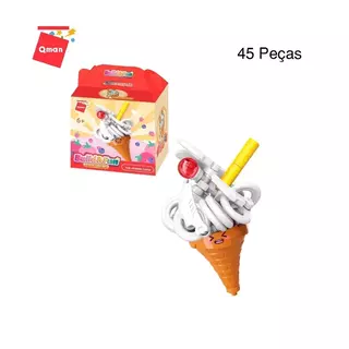 Bloco de Montar Build & Fun Sorvete 35012-6 Qman