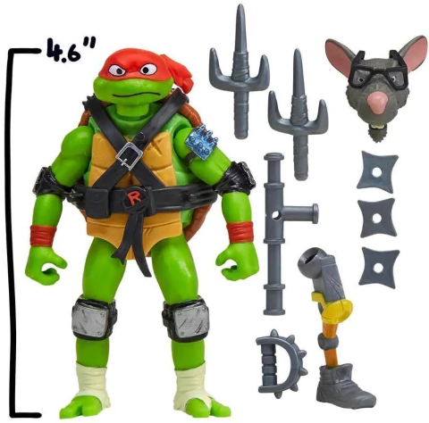 Boneco Raphael de 10cm Mix 'N Match As Tartarugas Ninja 4682