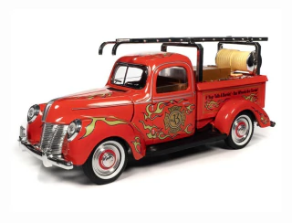 Veiculo Rat Fink Fire Truck 1/18 Auto Word Com Figura AWSS143