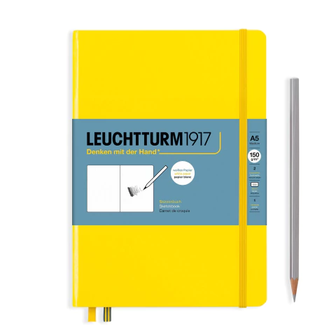 Sketchbook Leuchtturm1917, Medium (A5) - 112 paginas 150g/m² Amarelo 362364