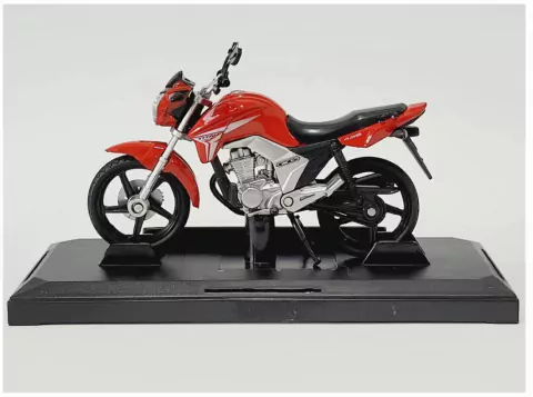 Miniatura Moto Honda CG Titan 150 2014 1/18 Vermelha California Cycle 71802