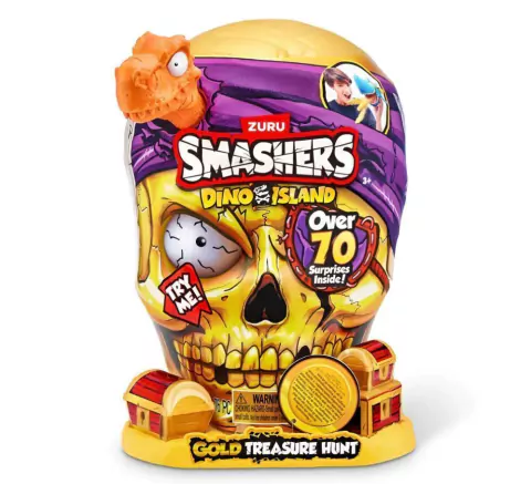 Smashers Dino Island Gold Treasure Hunt Crânio Dourado Fun F0171-2