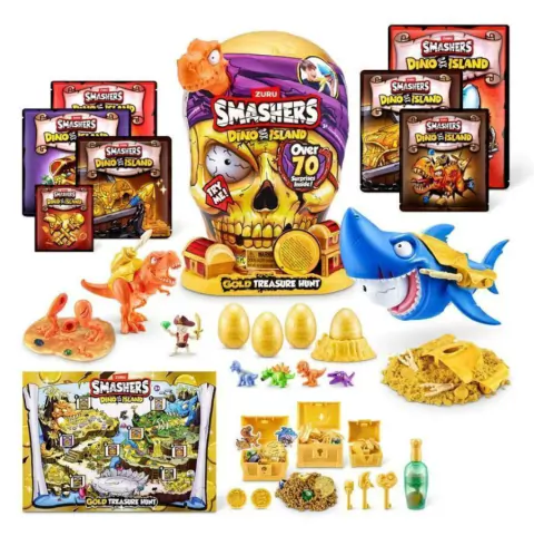 Smashers Dino Island Gold Treasure Hunt Crânio Dourado Fun F0171-2