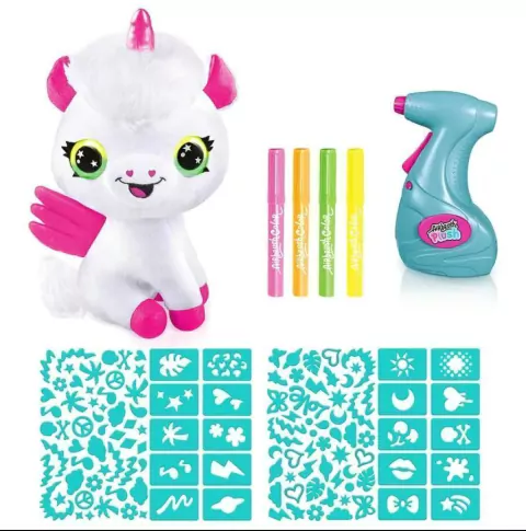 Pelúcia e Acessórios Airbrush Unicórnio Neon Para Pintar Fun F0166-3