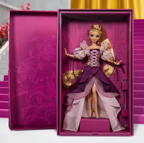 Boneca Rapunzel Vestido de Gala Disney Collector Mattel Creations Hyb16
