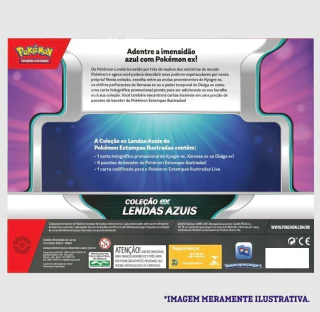 Box Pokémon Com 49 Cartas Lendas Azuis Xerneas EX Copag 100-10152