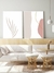 Conjunto com 2 Quadros Decorativos - Leaf Minimal Bege + Nuances Minimal Rose e Bege
