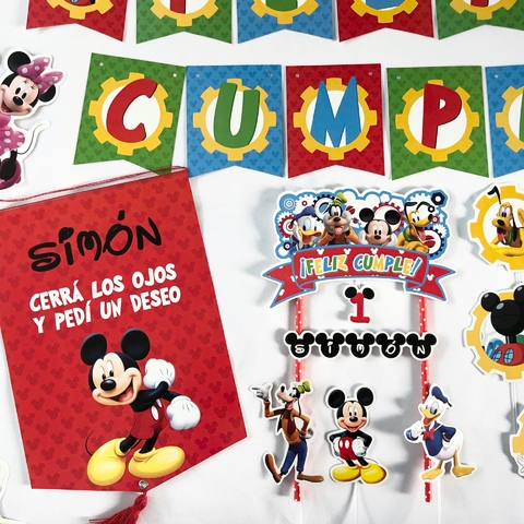 Kit decoración cumpleaños la casa de Mickey Mouse