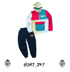 Conjunto retro 4 colores abrigo - tienda online
