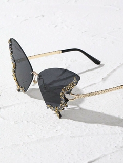 Anteojos de Sol Mariposa Grande con Strass - tienda online