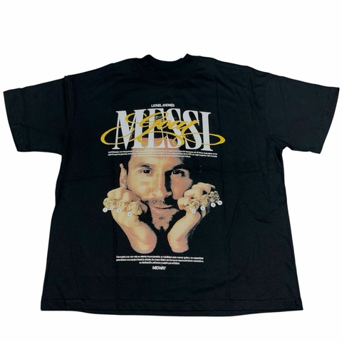 Remera Boxy Messi Goat