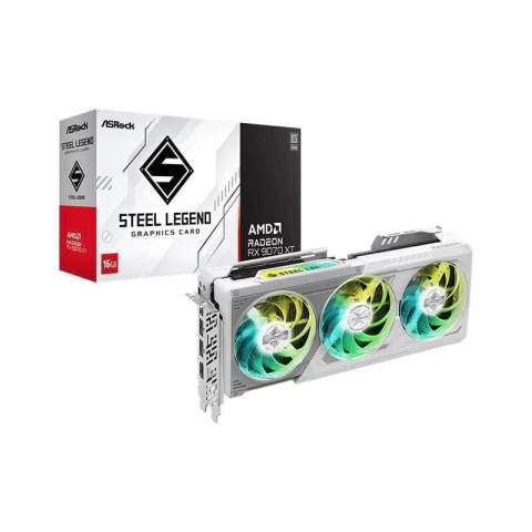 PLACA DE VIDEO ASROCK RX 9070 XT 16GB STEEL LEGEND