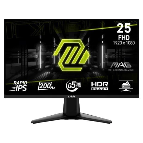 MONITOR MSI 25" MAG 255F E20 IPS FHD 200HZ 0.5MS HDMI DP