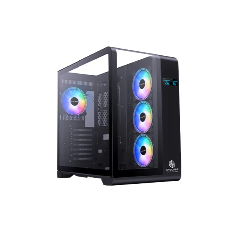 GABINETE EVOLABS SYNERGY EVO-400AB + 4 FAN ARGB