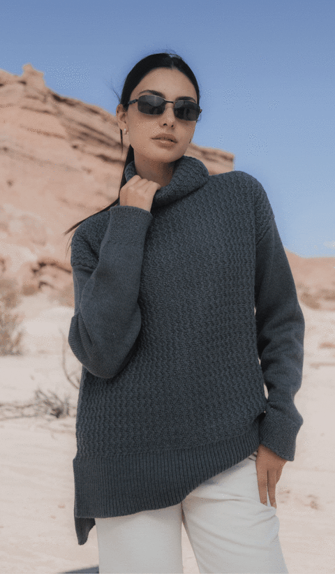 SWEATER SAVIA - AZUL GRISÁCEO - comprar online