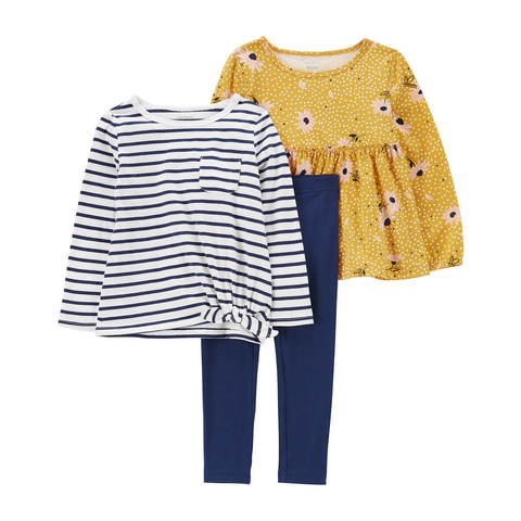 Conjunto camiseta e legging Carter's Menina Amarelo